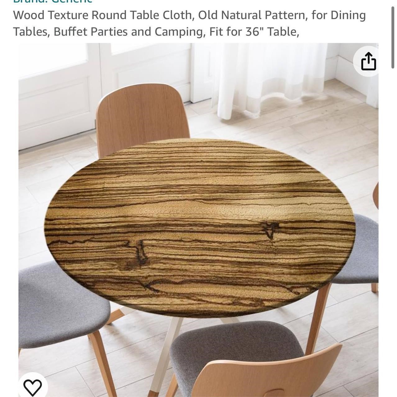 Wood Texture Round Table Cloth