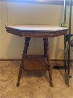 Antique Octagon Side Lamp Table