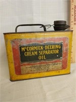 McCormick Deering cream separator oil can