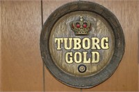 Tuborg Gold Beer Barrel Bar Sign