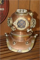 Copper/Brass Divers Helmet Approx 10.5" Tall