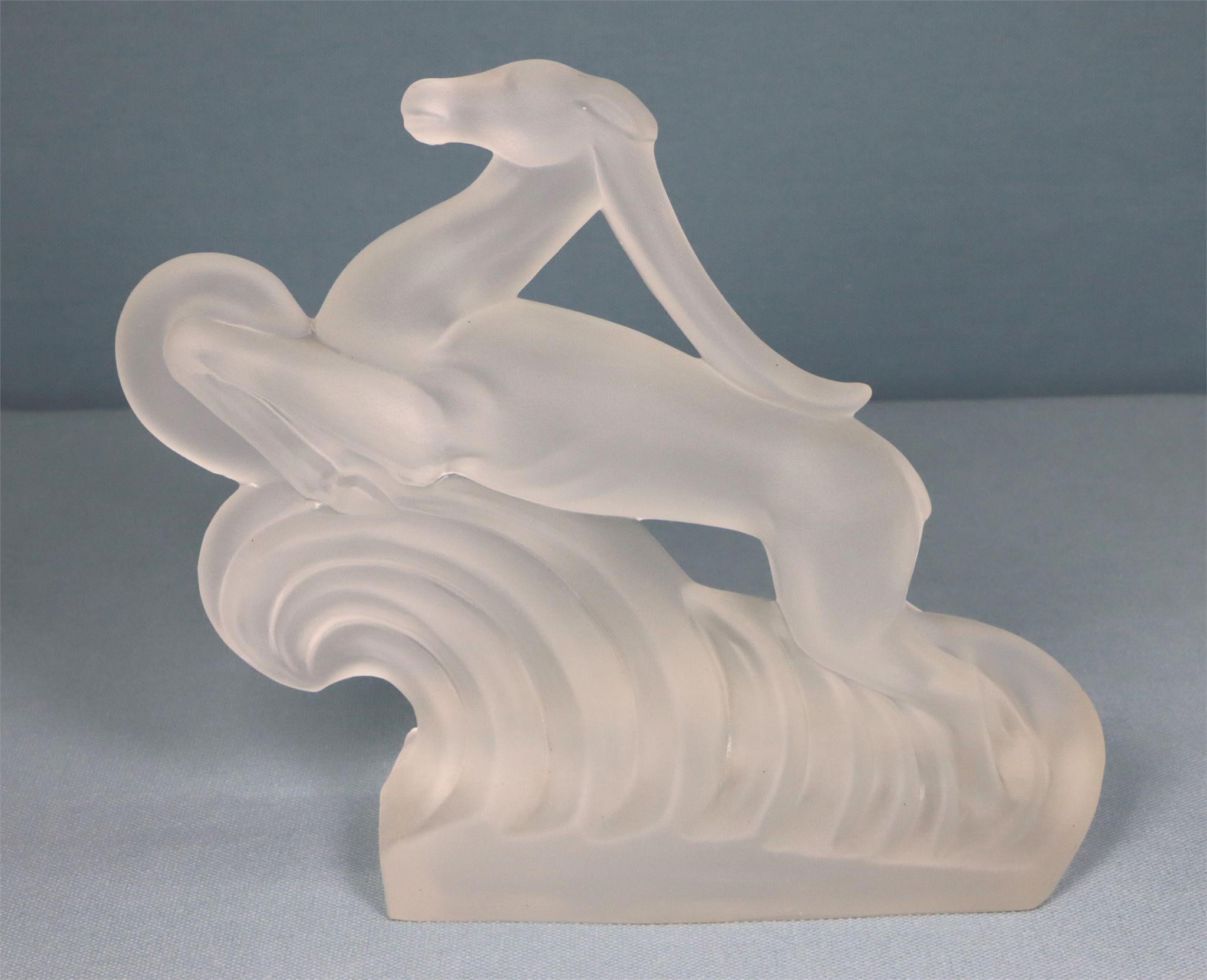 Steuben Glass Gazelle Sculpture