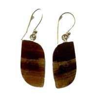 Natural Brown Aragonite Earrings