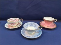 Bavaria, Queen Anne, Ansley Teacups/Saucers