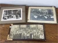 3 Framed Antique & Vintage Photos/prints
