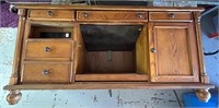 HEAVY Solid Wood TV Stand/Buffet w/electric outlet