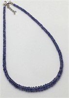Purple Stone Necklace W Sterling Clasp