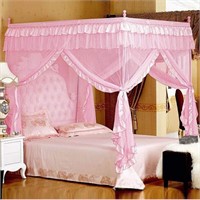 Mengersi Princess 4 Corners Post Bed Curtain Canoy