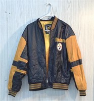 Vintage Medium Steelers Leather look Jacket