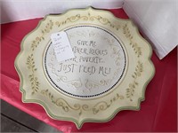 Large Plate w/ saying on it