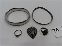 5 Pc Lot of Sterling Silver Jewelry, 43.2 grams