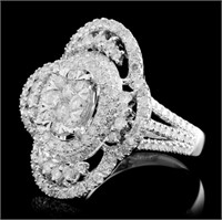 18K White Gold Diamond Ring: 2.02cts