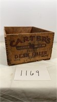 Vintage Carters Dovetailed Wood Crate