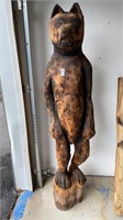 Wooden bear statue