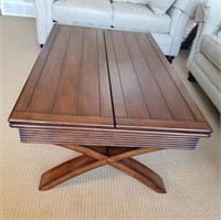 Solid Wood Coffee Table And Matching Side Table.