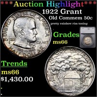 *Highlight* 1922 Grant Old Commem 50c Graded ms66