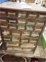 26 Drawer Hardware Caddy w/ Contents!