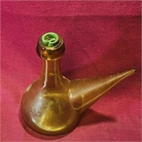 Amber Glass Lab Beaker Bottle (Vintage)