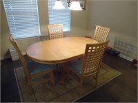 Wood Dining Table & 4 Chairs