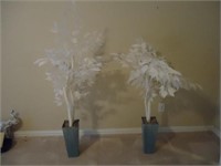 Pair of Decor "White Trees"