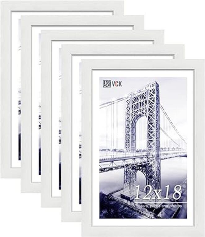 SEALED - VCK Poster Frames 12x18 White Set of 5,So