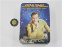 Star Trek, boite de 5 cartes en métal embossé de