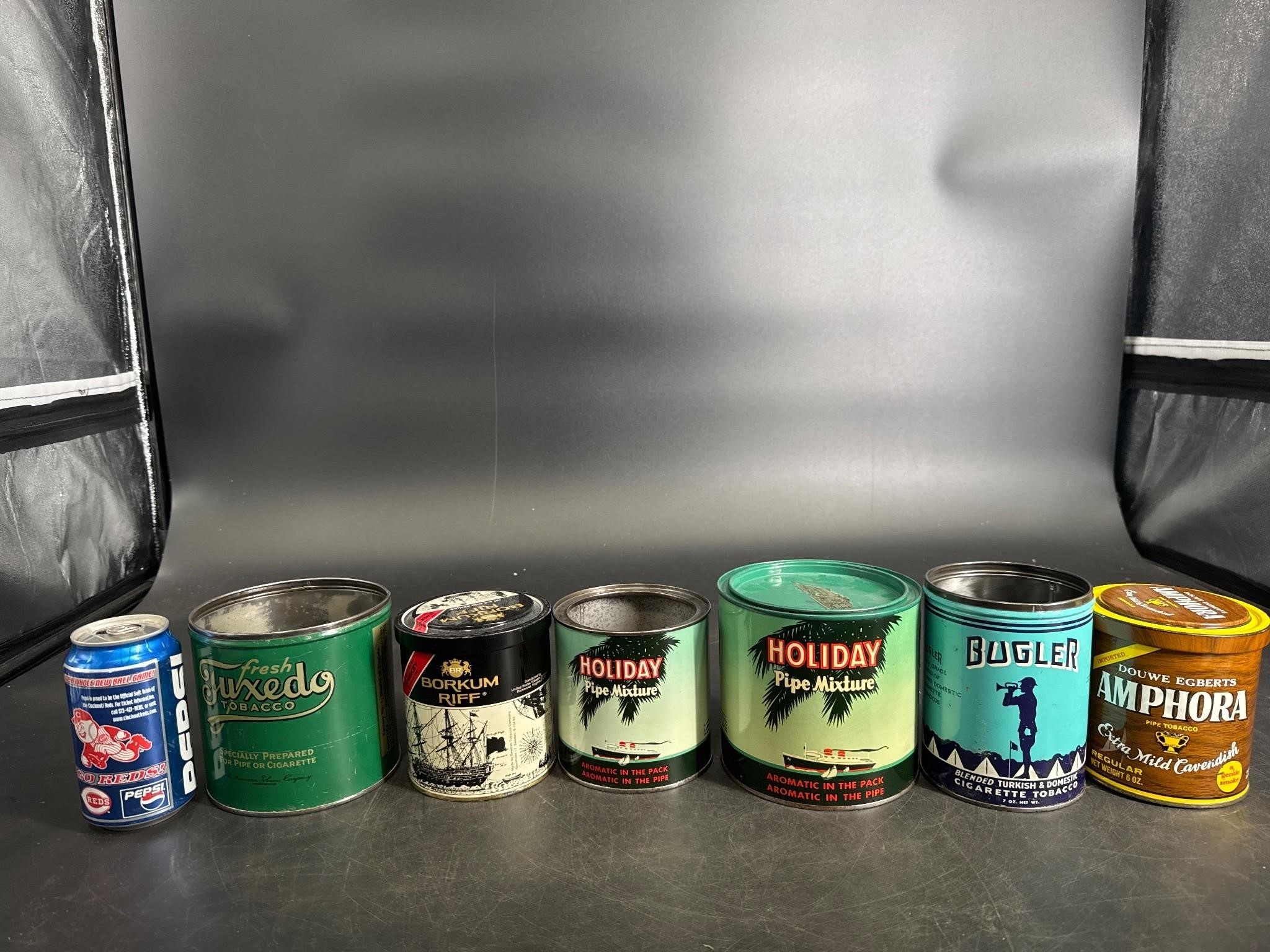 LOT OF 6 MIXED TOBACCO CANS