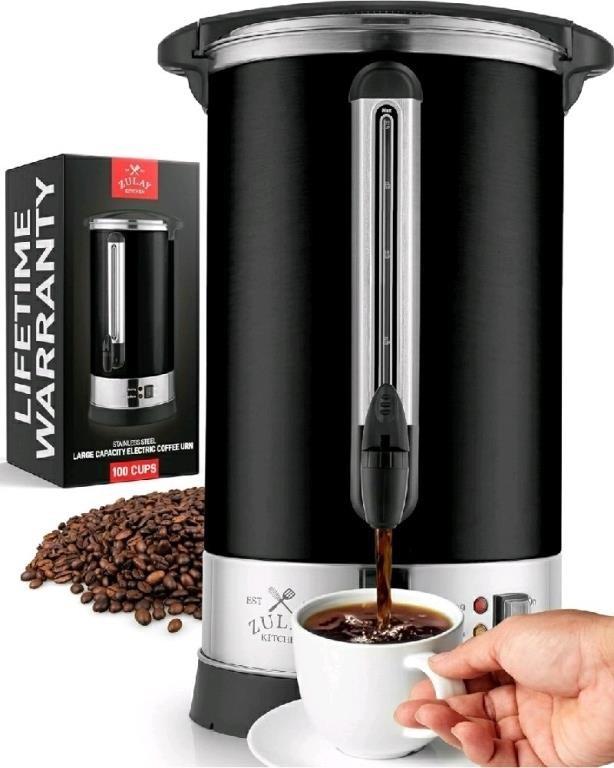 Zulay, 100 Cup Commercial Coffee Urn & Hot Beverag