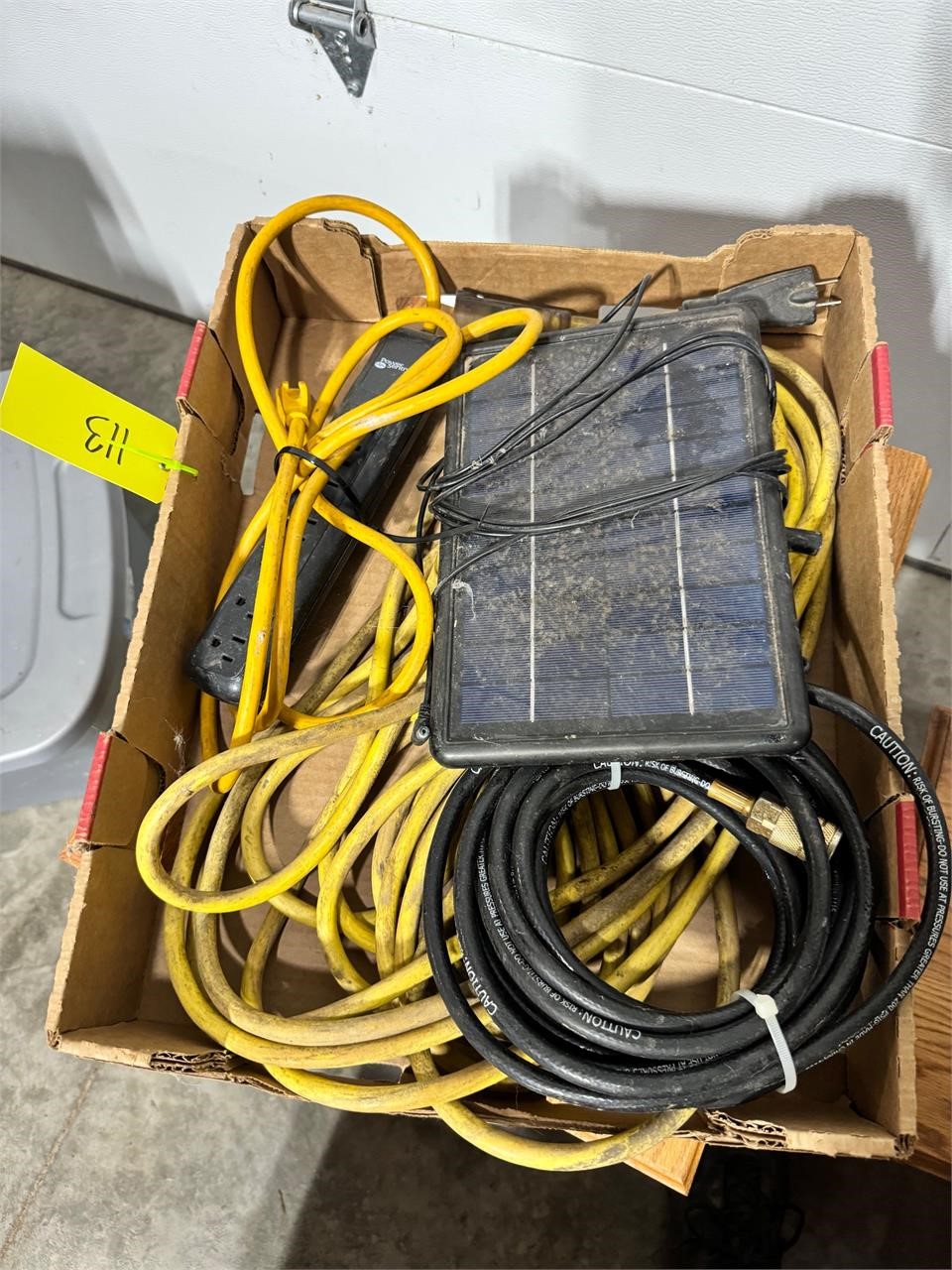 Solar panel and extension cord lot