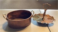 Vintage Gregorian Copper Salt and Pepper Tray and