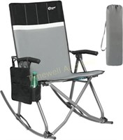 PORTAL Folding Rocking Chair  Grey  300 lbs