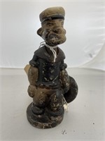 Popeye Cast Iron Bank 7"