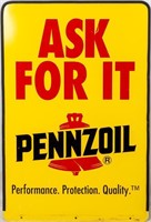 Vintage Pennzoil Double-Sided Curb Sign