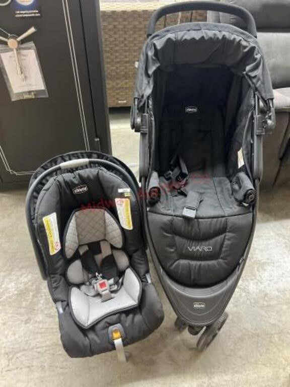 Chicco stroller, car seat & base- wheel broken on