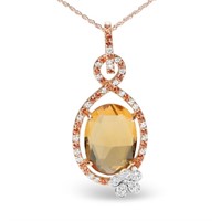 18k Rgold 5.53ct Gemstone Necklace