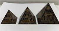 Egyptian Pyramids Etched Mini Brass Sphinx