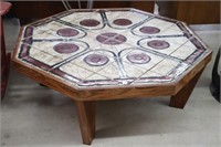 TILED TOP COFFEE TABLE 46"X17"
