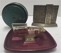 Francisville plumbing & heating ashtray. Vintage