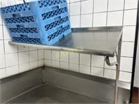 42 x 20 S/S Slanted Dishwasher Rack Wall Shelf