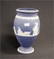 Wedgwood dark blue jasper ware table vase