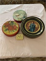 Vintage tins, sewing supplies