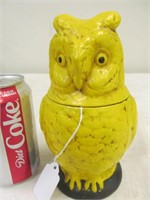 B20 Yellow owl ceramic container