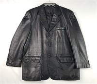 Karl Kani 46R Leather Jacket Black