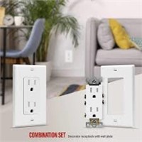 ENERLITES Duplex Receptacle Outlets and Wall