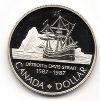1987 Canada Proof Silver Dollar Coin