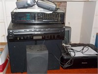 Electronics 5 disc changer, speakers, cannon