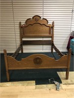 Victorian ash full sized bed,