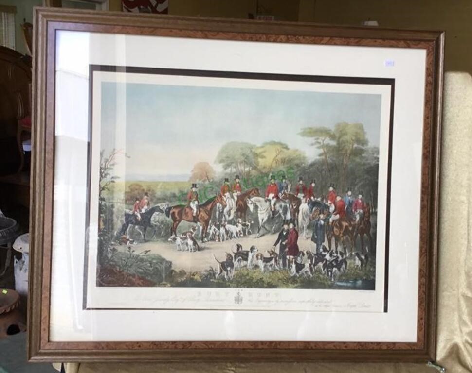 Framed and double matted reproduction print -