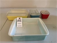 VTG Pyrex Refrigerator Dishes, Set of 4