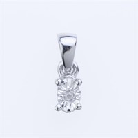 Diamond Cut Oval Shape Diamond  Pendant